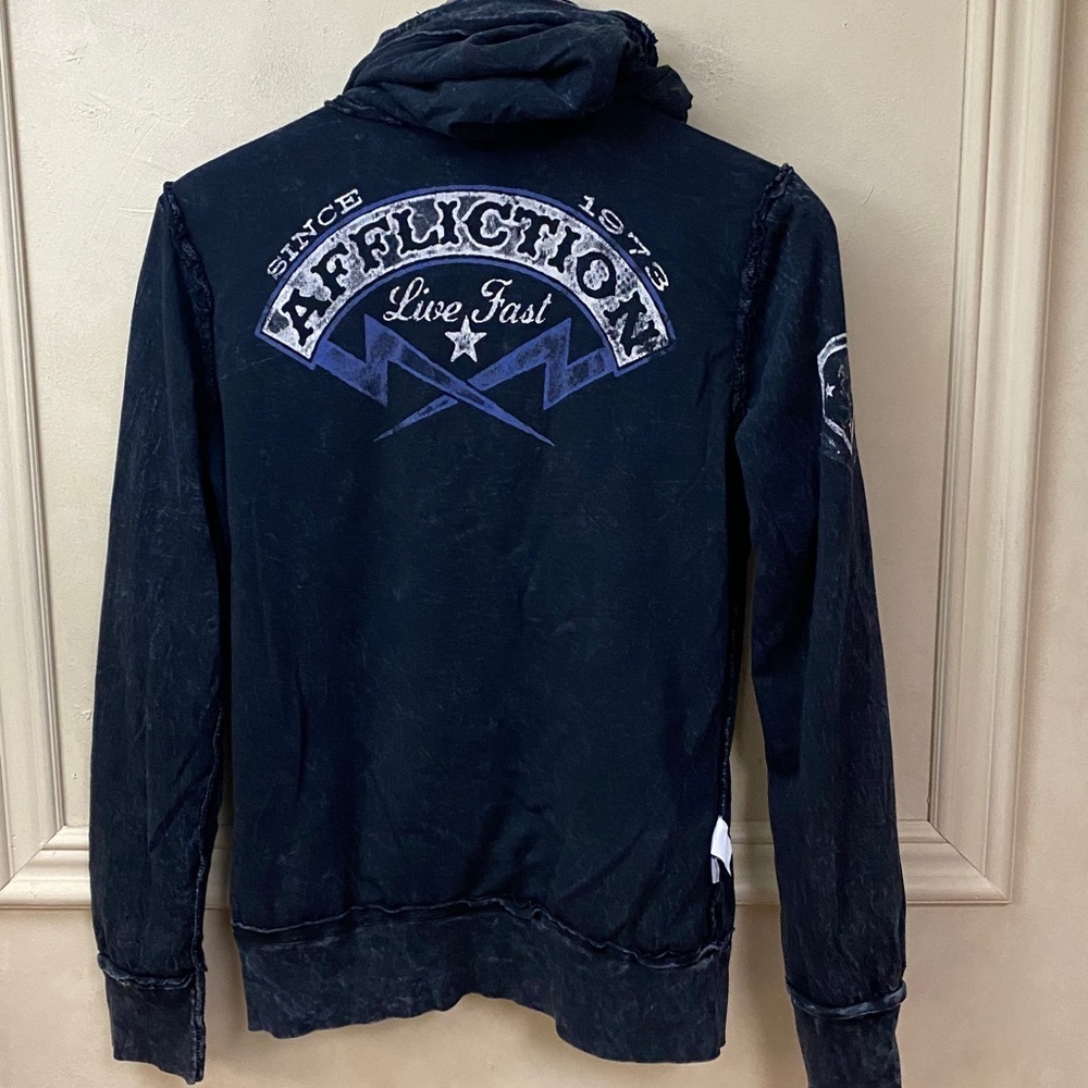 Vintage Y2K Affliction Reversible Invasion Zip Hoodie - Picture 3 of 8